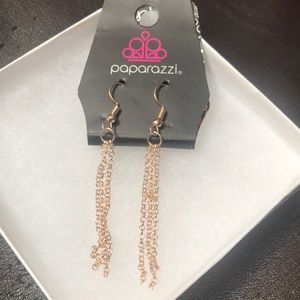 Gold dangling earrings
